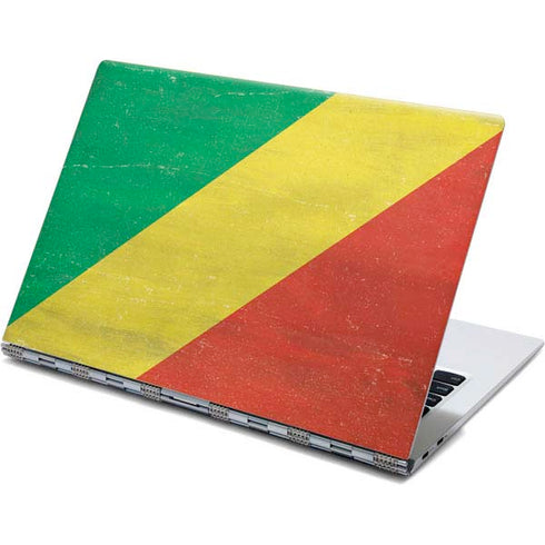 Republic of the Congo Flag Distressed Yoga 910 2-in-1 14in Touch-Screen Skin